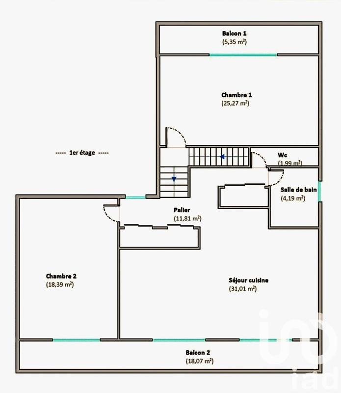 Appartement - 101 m² - 4 pièces