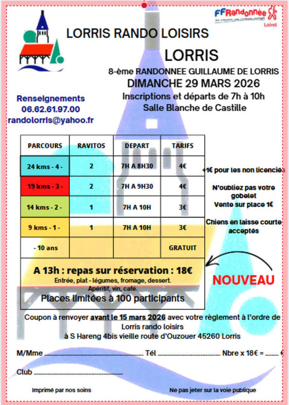 8ème randonnée Guillaume de Lorris