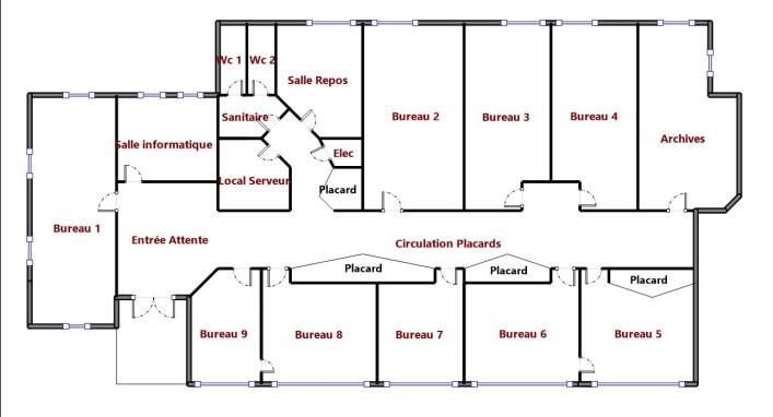 Bureau - 234 m² - 15 pièces