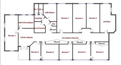 Bureau - 234 m² - 15 pièces