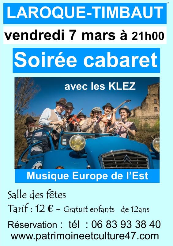 Soirée cabaret musical les Klez