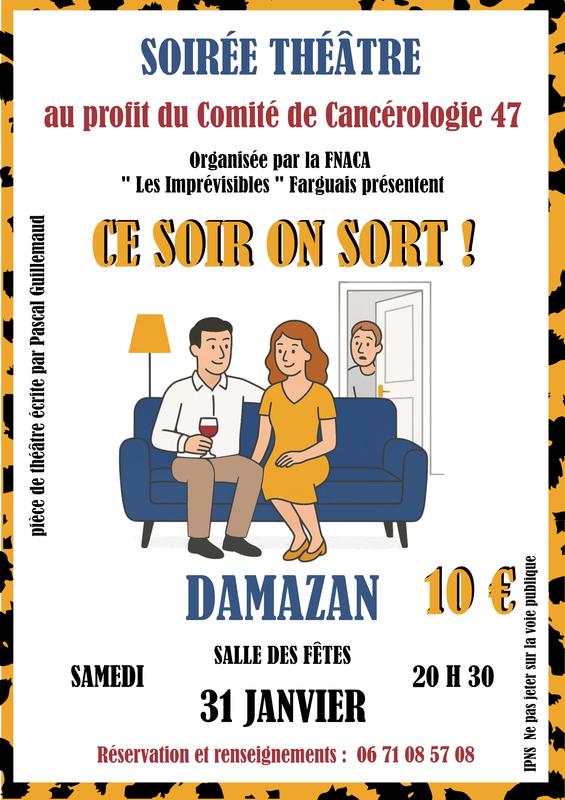 Représentation théâtrale au profit du Comité de Cancérologie 47