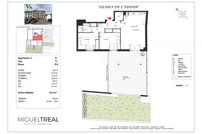 Appartement - 64 m² - 3 pièces