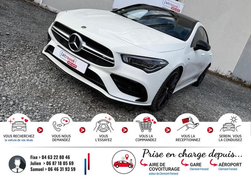 Mercedes Cla 35 Amg 306cv 4matic 7g-Dct *39.000km*Moteur à chaîne*Entretien jour chez Mercedes*Ct Ok*Pack Performance*Sièges Performance chauffants*Virtual Cockpit*Chargeur induction*Échappement Sport+ clapets*Toit ouvrant*Amg Dynamics*