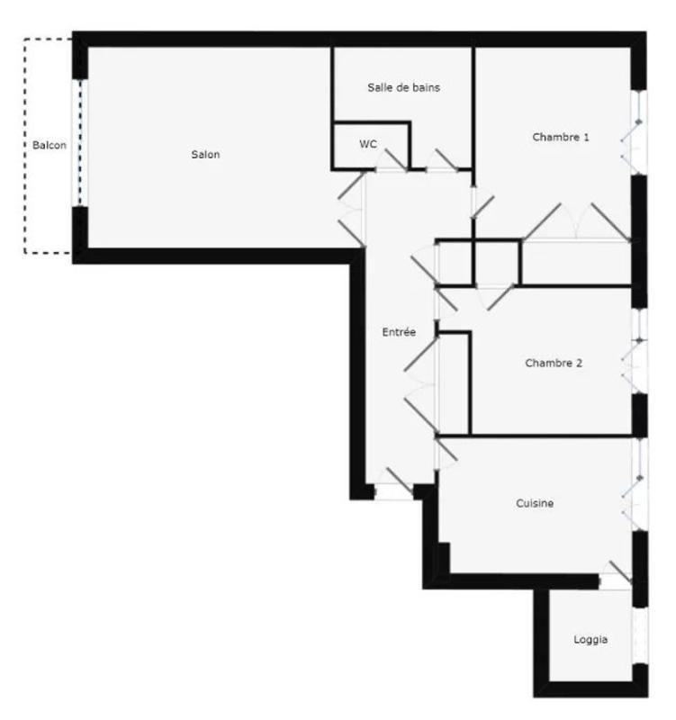 Appartement - 64 m² - 3 pièces