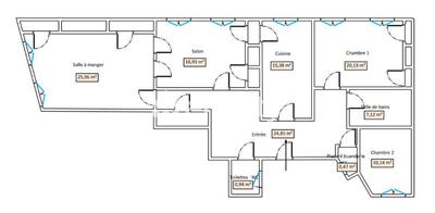 Appartement - 122 m² - 5 pièces