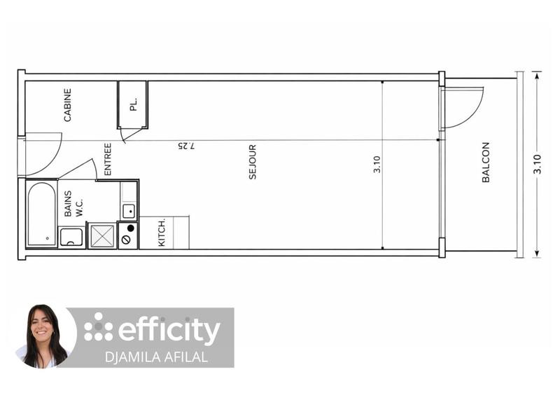 Appartement - 23 m² - 1 pièce