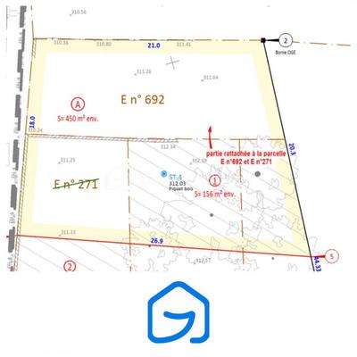 Terrain constructible - 450 m²
