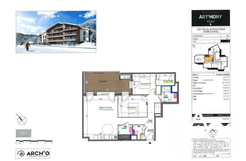 Appartement - 76 m² - 3 pièces