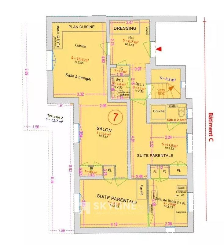 Maison - 75 m² - 3 pièces