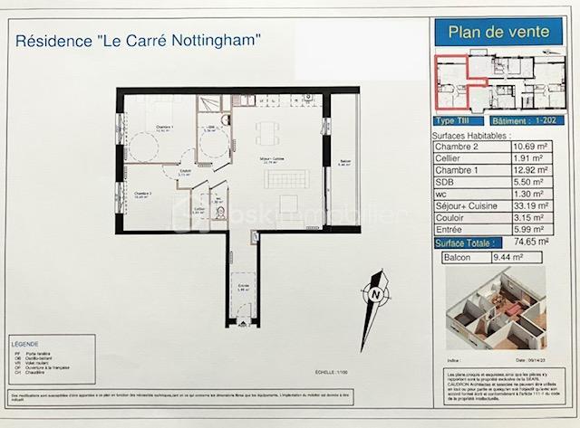 Appartement - 70 m² - 4 pièces