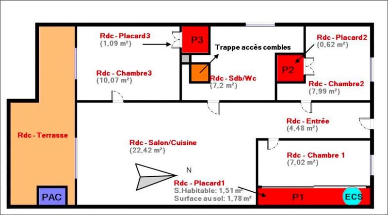 Maison - 62 m² - 4 pièces