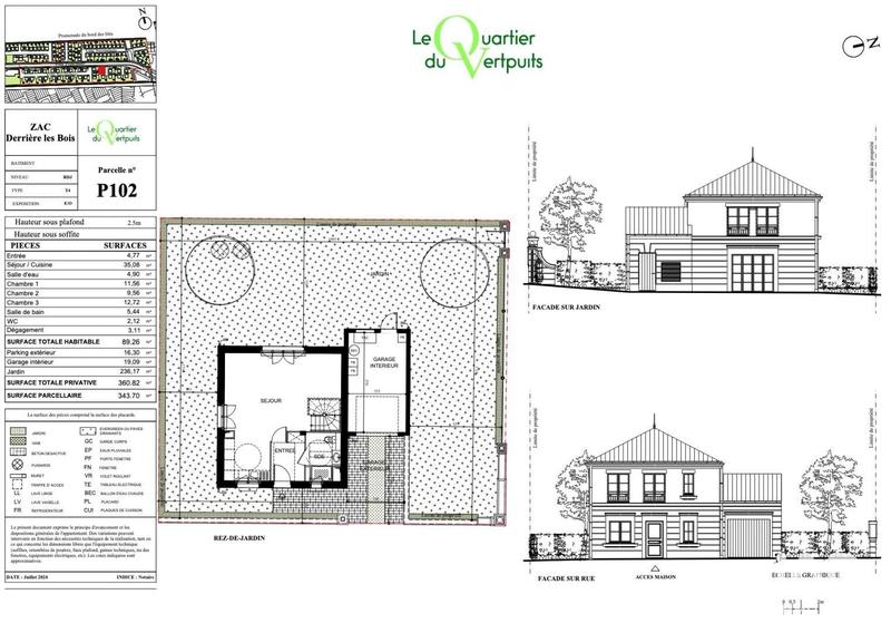 Maison - 89 m² - 4 pièces