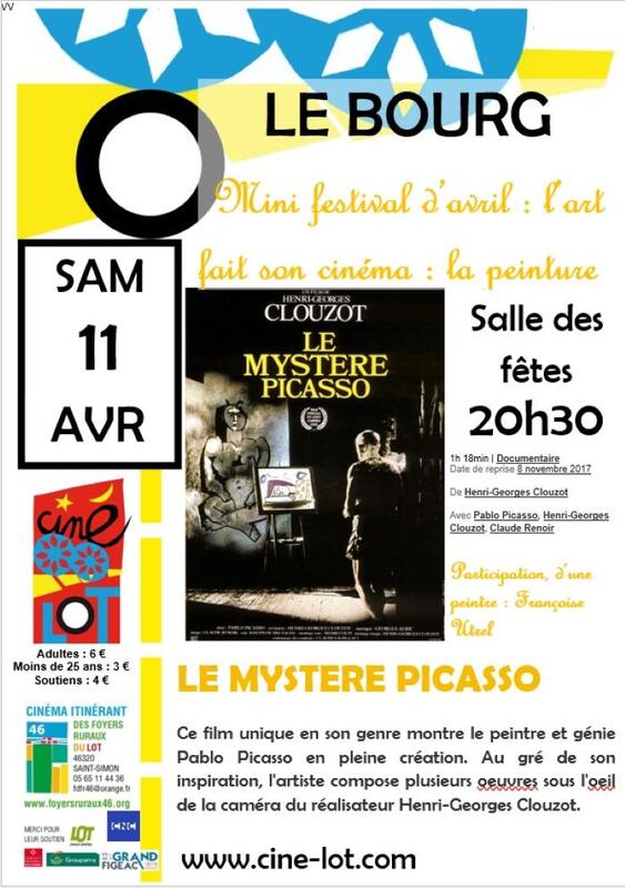 Le Bourg, mini festival de cinéma , l'art fait son cinéma, le mystère Picasso