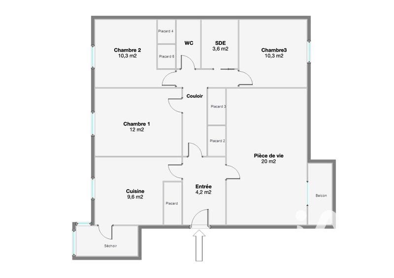 Appartement - 80 m² - 4 pièces