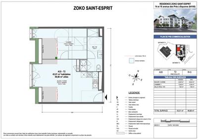 Appartement - 43 m² - 2 pièces