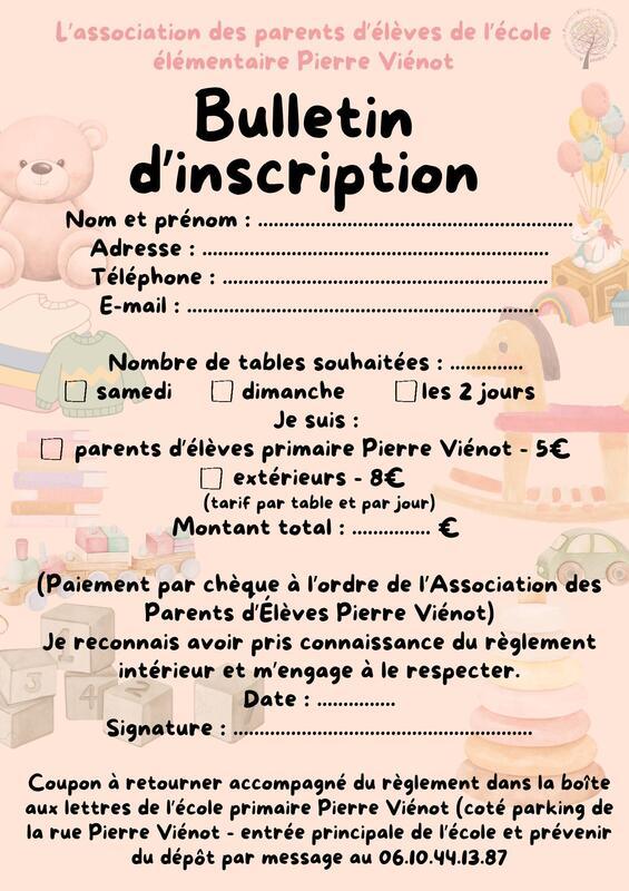 Bourse au jouets, puériculture, vêtements