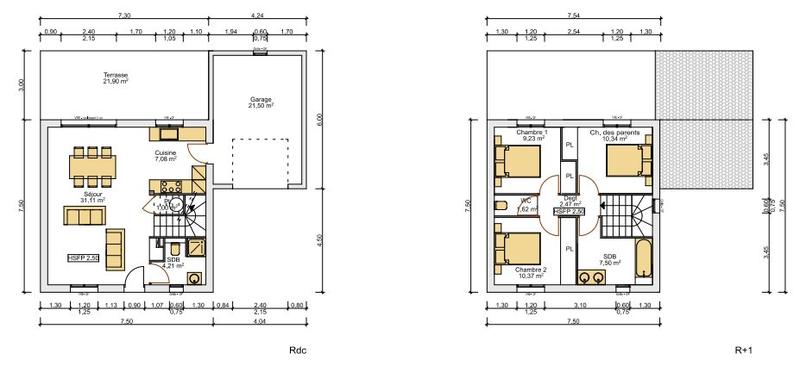 Maison - 82 m² - 4 pièces