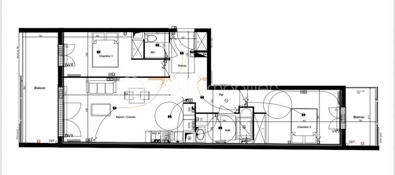 Appartement - 63 m² - 3 pièces