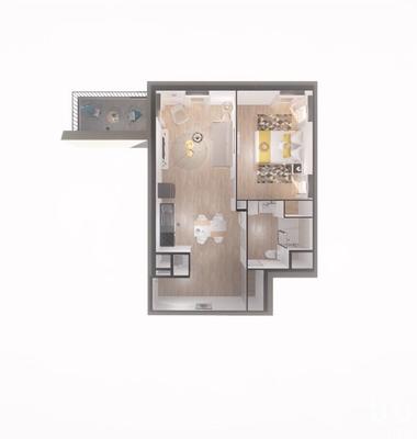 Appartement - 43 m² - 2 pièces