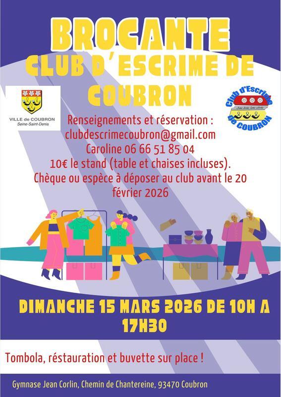 2ème brocante du club d'escrime de coubron