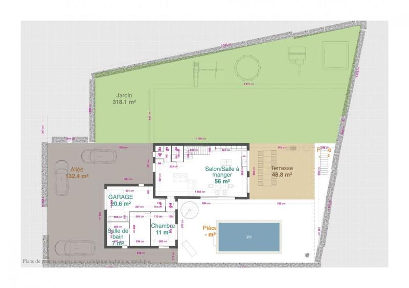 Terrain constructible - 1 100 m²