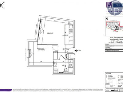 Appartement - 43 m² - 2 pièces