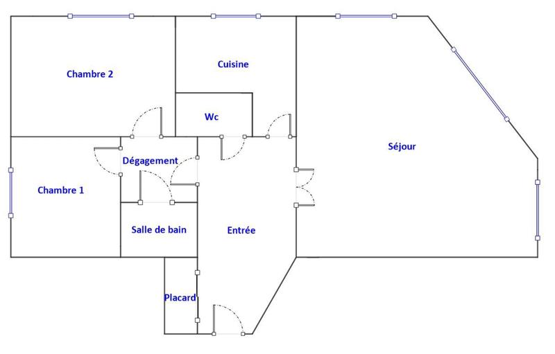 Appartement - 72 m² - 3 pièces