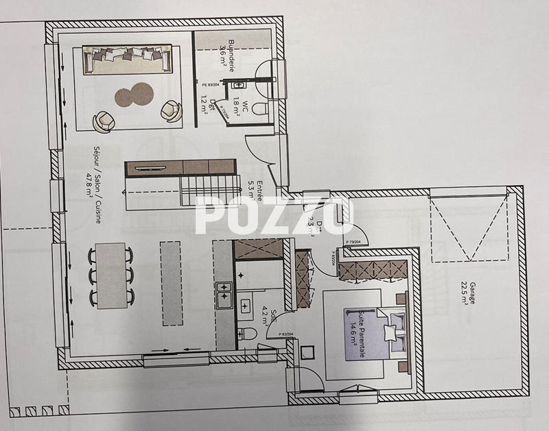 Maison - 110 m² - 5 pièces