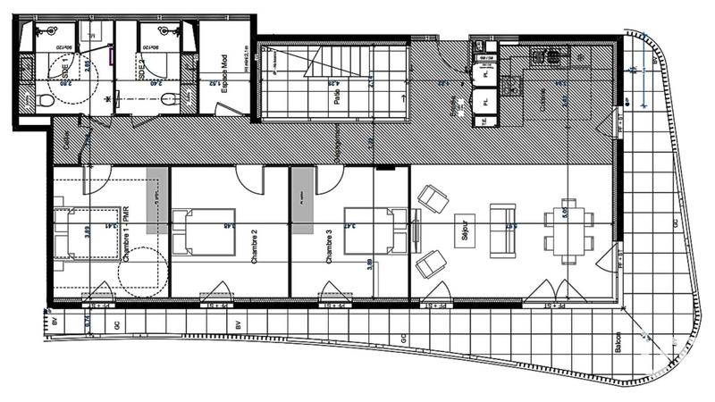 Appartement - 115 m² - 4 pièces