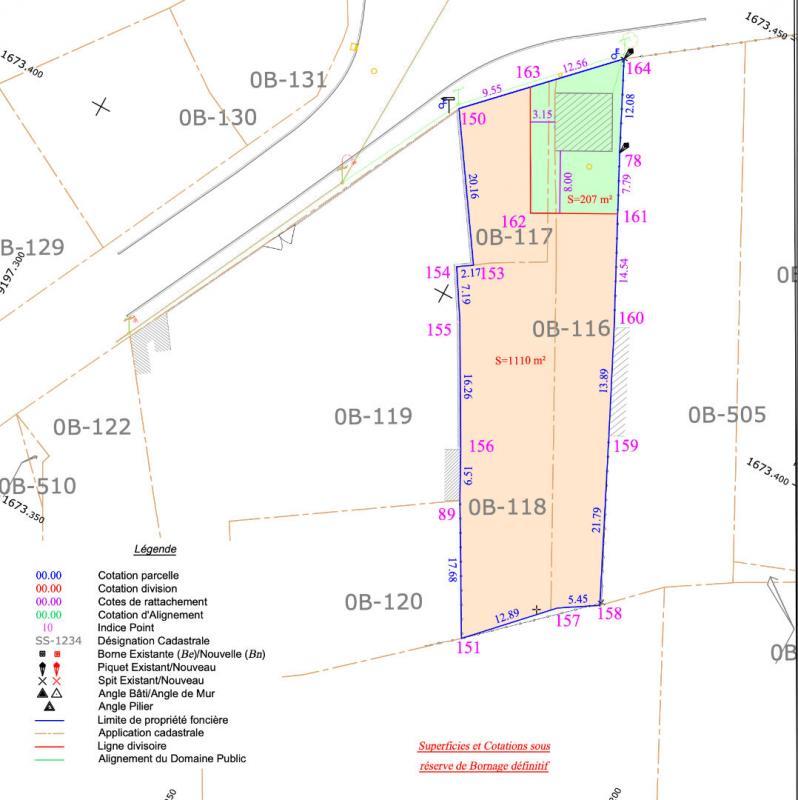Terrain constructible - 1 110 m²