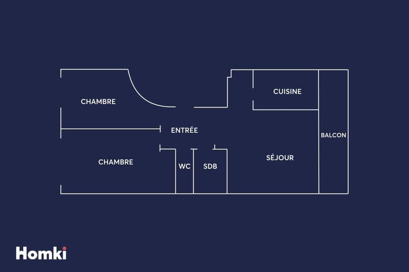 Appartement - 55 m² - 3 pièces