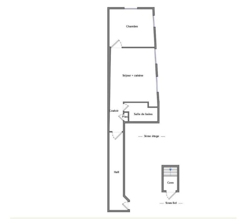 Appartement - 46 m² - 2 pièces