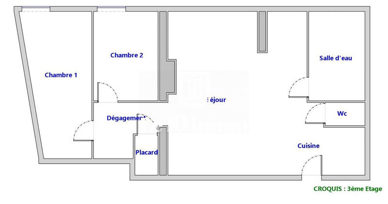 Appartement - 63 m² - 3 pièces