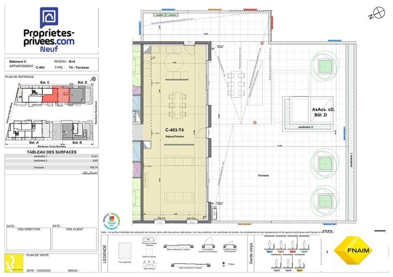 Appartement - 140 m² - 5 pièces