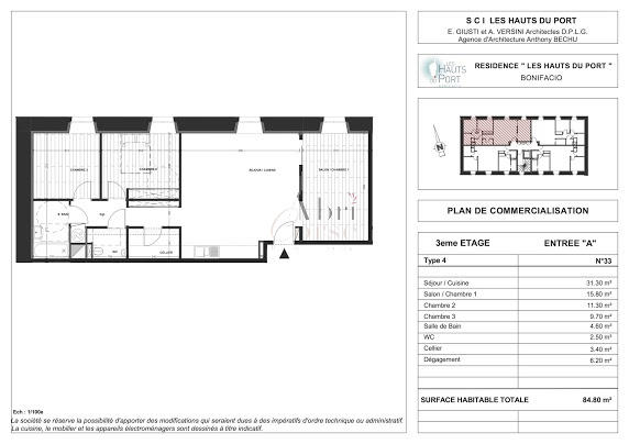Appartement - 84 m² - 4 pièces