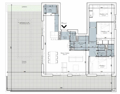 Appartement - 104 m² - 4 pièces