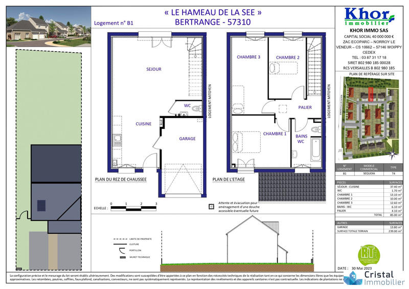 Maison - 85 m² - 5 pièces
