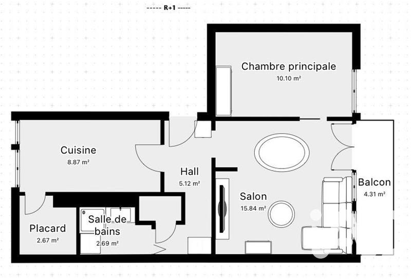Appartement - 44 m² - 2 pièces