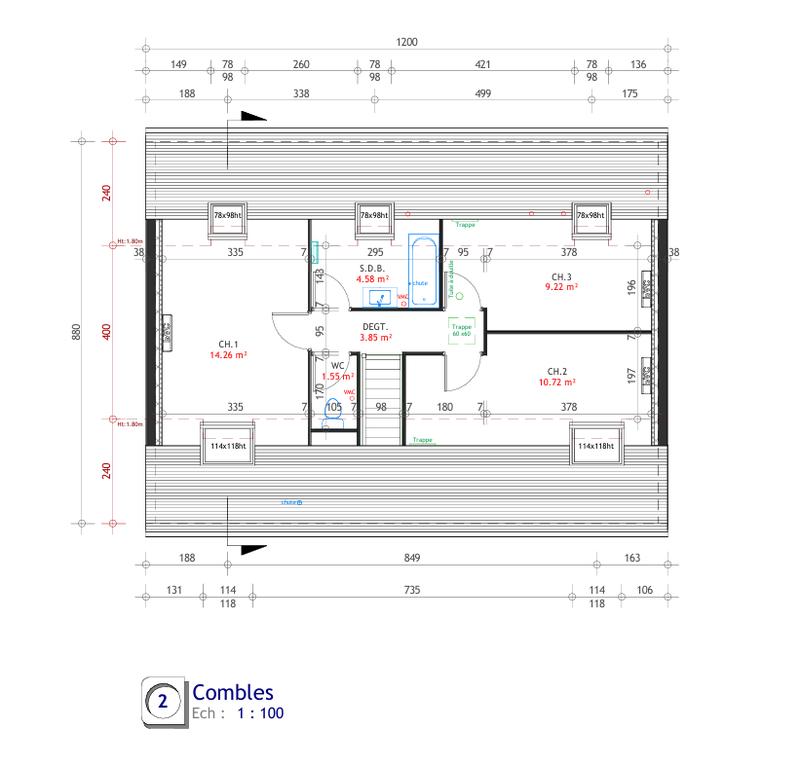 Maison - 115 m² - 6 pièces