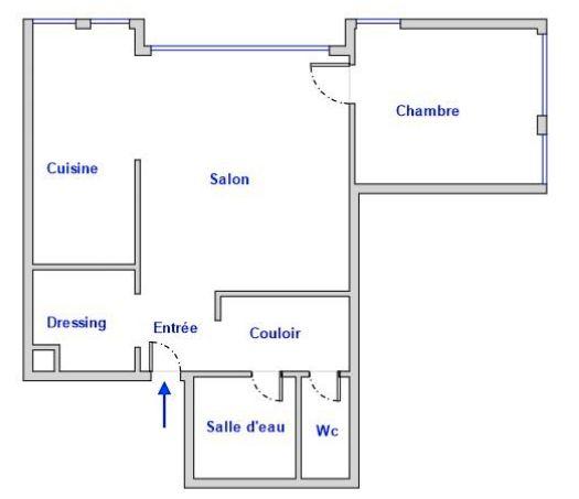 Appartement - 58 m² - 2 pièces