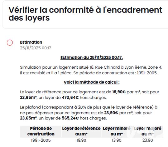 Appartement - 24 m² - 1 pièce