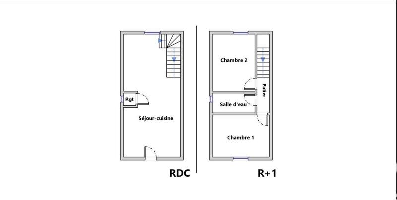 Maison - 64 m² - 3 pièces