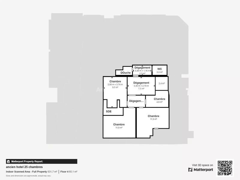 Immeuble - 650 m² - 29 pièces