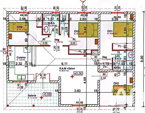 Maison - 86 m² - 5 pièces