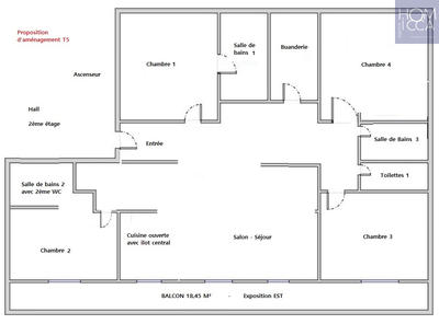 Appartement - 120 m² - 6 pièces