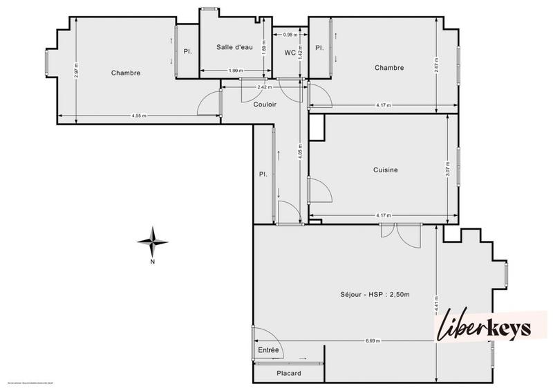 Appartement - 75 m² - 3 pièces