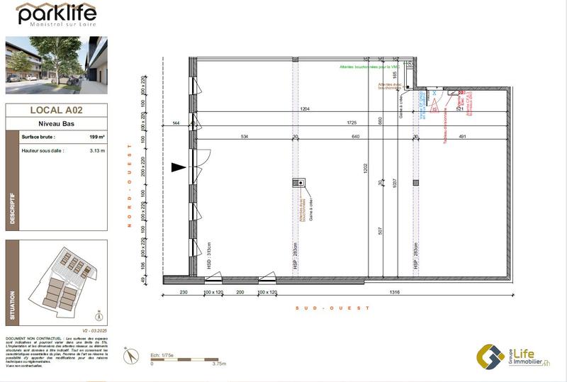 Local d'activités - 199 m² - 1 pièce