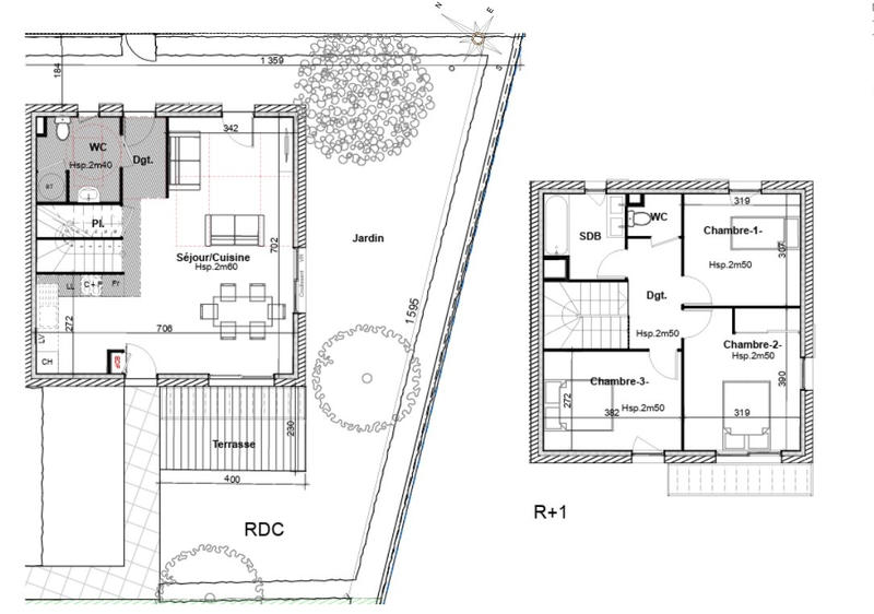 Maison - 90 m² - 4 pièces