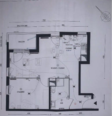 Appartement - 48 m² - 2 pièces